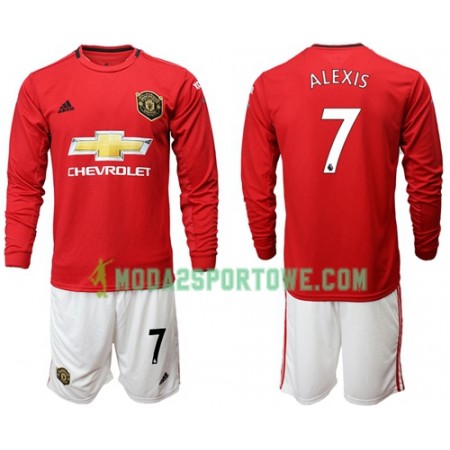 Koszulka Manchester United Alexis 7 Dziecięcy Domowe Stroje Piłkarskie 2019/20 Długi Rękaw